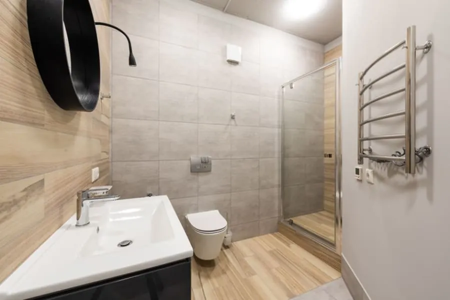 Finished modern bungalow bathroom in Derby