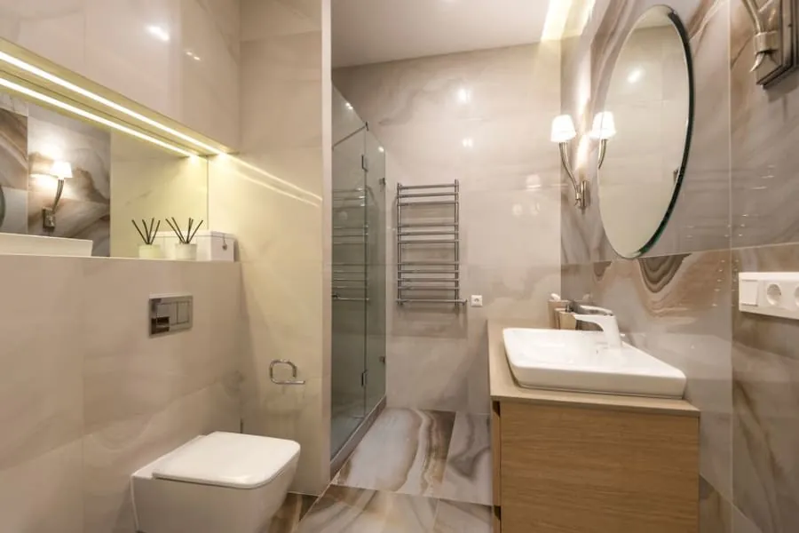 Modern toilet chosen to suit a Derby bathroom