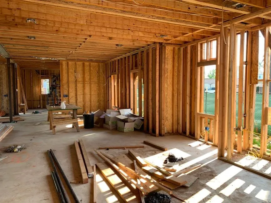 Timber floor structure exposed during preparation for a Derby bathroom installation