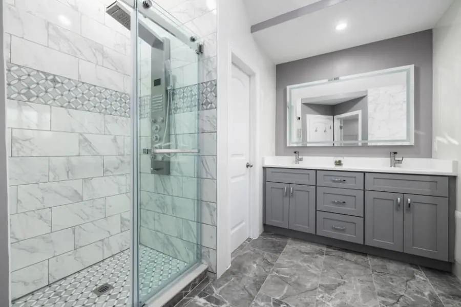 Finished upgraded bathroom in a Derby new-build home
