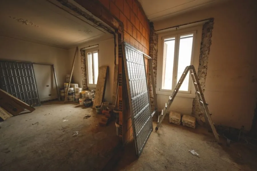 Bathroom being fitted out during renovation work in a Derby home