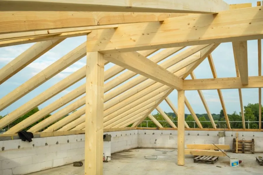Timber floor joists exposed during a renovation, typical of Victorian terrace construction