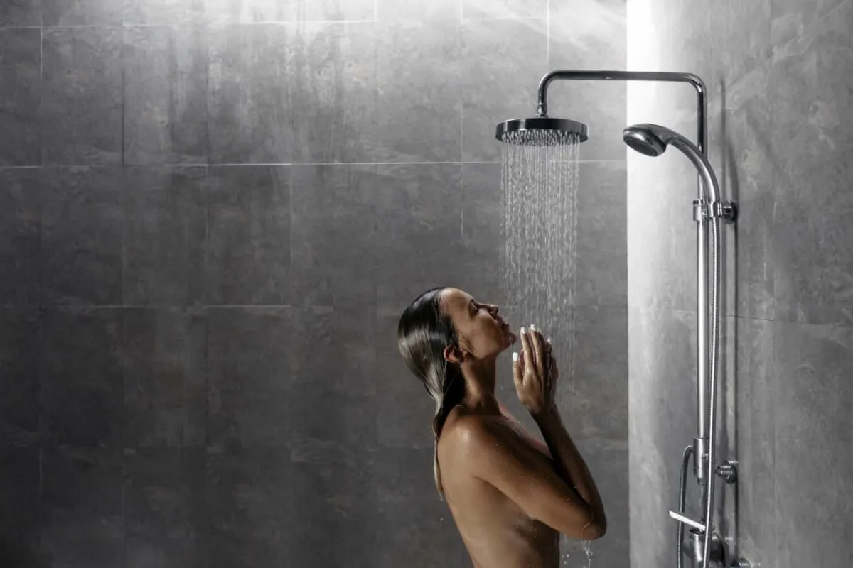 Rainfall shower enclosure fitted in a Derby home with good water flow